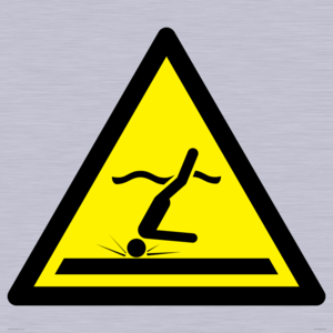 W048 Warning: Shallow water (diving)